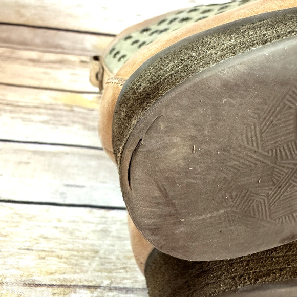 Gianni Bini Womens Tan Brown Leather Perforated Lace Up Ankle Boots 8.5M - Picture 8 of 9